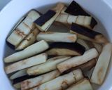 A picture of step 3 of Spanish eggplants with molasses.