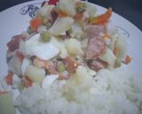 Foto del paso 3 de la receta: Ensalada Primavera con arroz y panchos (salchichas)