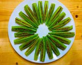 A picture of step 4 of Gujarati style Bharwa Bhindi (Stuffed with peanuts and Besan).