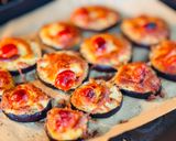 Une image de l'étape 3 de Aubergines Tranchées Grillées au Fromage.