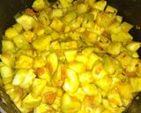 A picture of step 2 of Tori/ Torai sabji.
