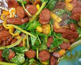 A picture of step 1 of My Mild Chorizo with sun dried tomatoes and Peppers.