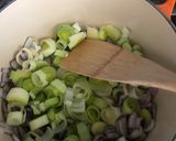 A picture of step 2 of Leek spelt risotto.