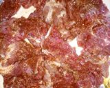 A picture of step 3 of Kilishi(Nigerian beef jerky).