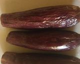 A picture of step 1 of Spicy Brinjles.