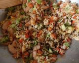 A picture of step 5 of Brown Fried Rice with Shrimp.