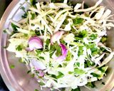 A picture of step 1 of Crispy Cabbage Fritters.