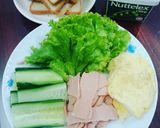 Hình bước làm 1 của món Bữa sáng cho các con 3 (bánh mì kẹp)