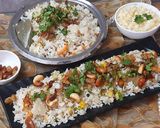 A picture of step 4 of Navratan Pulao.
