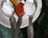 A picture of step 3 of Sunheri paneer.