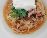 Savanyú káposztás, kolbászos tarja recept fázis 7 fotója