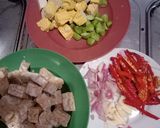Foto langkah ke 1 dari resep Tahu-Tempe Pluss pete Santan sederhana.
