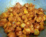 A picture of step 4 of Taro root fry.