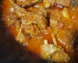A picture of step 3 of Palak gosht.