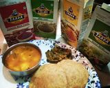 A picture of step 16 of Poori aalu & khatti meethi kaddu sabzi.