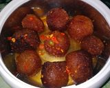 A picture of step 9 of Gulab jamun(stuffed).