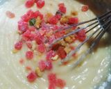 A picture of step 2 of Walnut tutti frutti eggless cake.