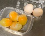 A picture of step 1 of Soy sauce Egg Yolk.