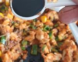A picture of step 5 of Malaysian chicken fried rice.