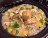 A picture of step 13 of Chicken, Corn, and Mushroom Congee.