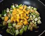 A picture of step 2 of Mixed vegetable with Malabar spinach.