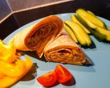 Tojásos tortilla tekercs recept fázis 3 fotója