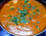 A picture of step 12 of Shahi paneer matar masala.