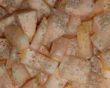 A picture of step 4 of Honeydew Chaat 😋.