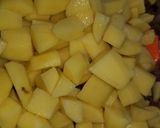 A picture of step 1 of Stir fry potatoes with vegies.