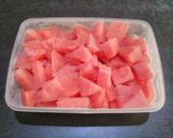 A picture of step 2 of Watermelon sorbet.