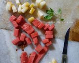 Une image de l'étape 2 de Fraîcheur d'été au basilic et fleur d'oranger 🍉🍈🌱.