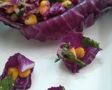 A picture of step 4 of Purple Cabbage Corn Chaat.