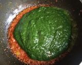 A picture of step 8 of Palak paneer.
