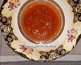 A picture of step 2 of Desi laal chutney.