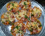 A picture of step 3 of Peanuts Basket Chaat.
