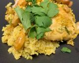 A picture of step 5 of Coconut Chicken and Rice.