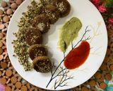 A picture of step 4 of Protein fiber rich sprouts paneer tikki.