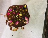A picture of step 2 of Heart Chocolate nuts bites.