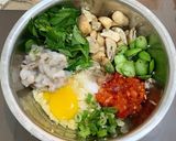 Foto langkah ke 1 dari resep Pepes tahu + udang + jamur + petai.