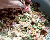 A picture of step 9 of Pink paratha made with soy flour.