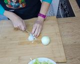 Foto del paso 1 de la receta: Ensalada de pasta con repollo y salsa de yogur