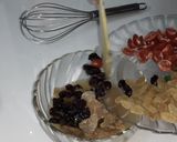 A picture of step 1 of Eggless Christmas Fruit Cake.