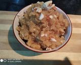 A picture of step 4 of Moong dal halwa.