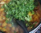 A picture of step 6 of Hara Dhania Aloo.