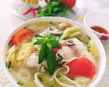 Hình bước làm 5 của món Canh chua cá điêu hồng