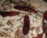 A picture of step 3 of Rajasthani khatti mithi kadhi.