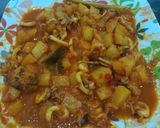 Foto langkah ke 4 dari resep Cumi Kentang Pedas.