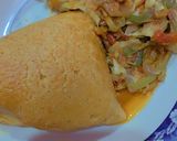 A picture of step 11 of Moi moi and vegetable Sauce.
