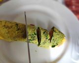A picture of step 5 of Spinach, Egg, and Bresaola Roll-Ups.