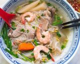 Hình bước làm 7 của món Hủ tíu tôm thịt bằm